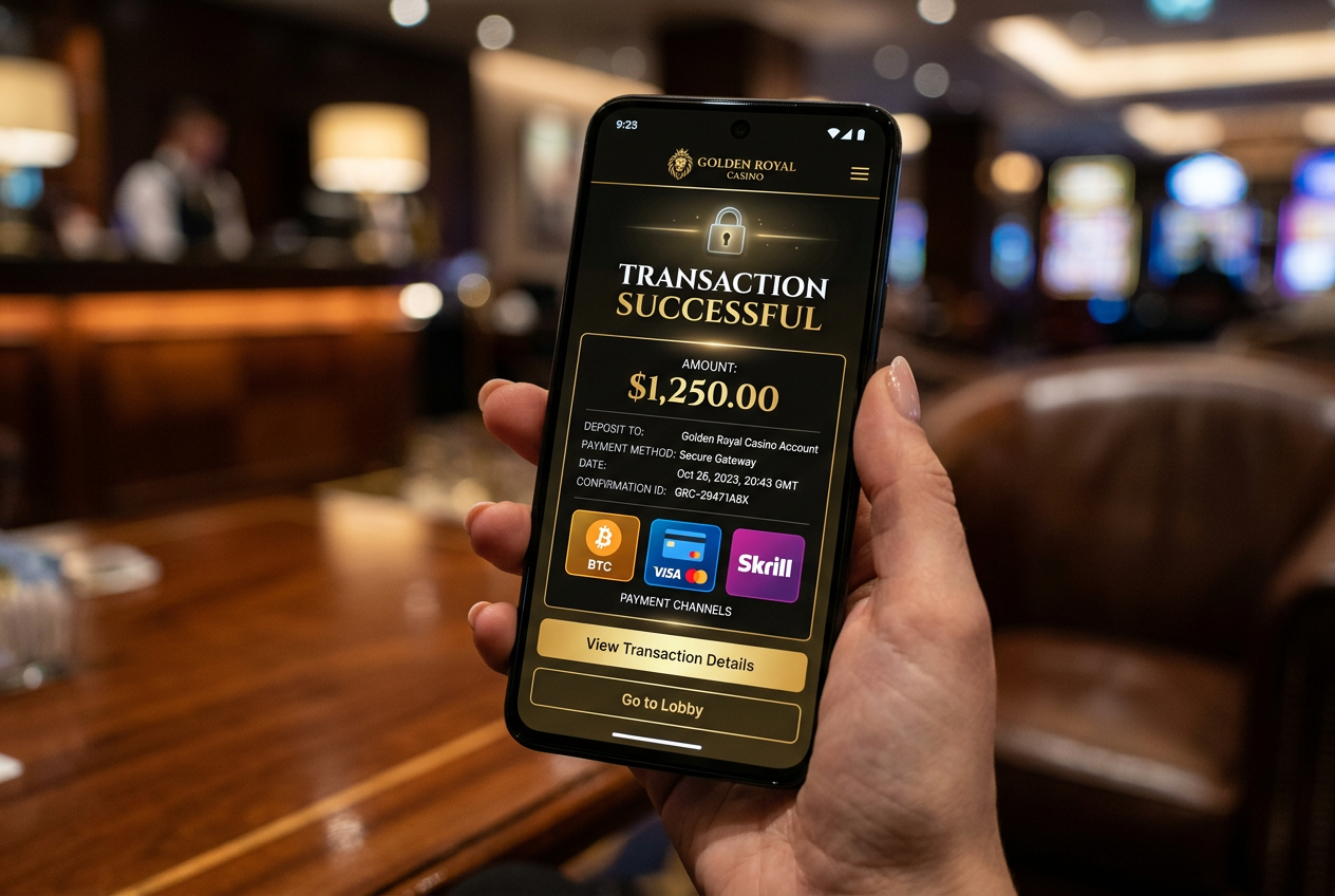 Secure digital payment methods for online gaming showing crypto and cards